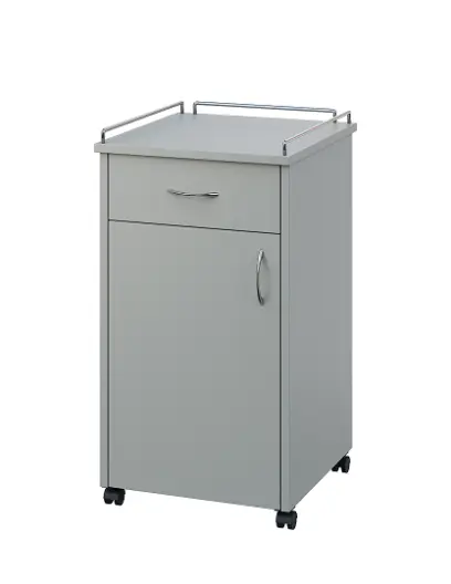 NSL - 14 KO stolek noční k lůžku, levostranný lamino - šedá