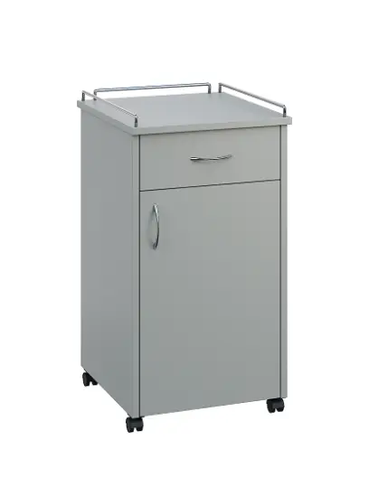 NSL - 14 KO stolek noční k lůžku, pravostranný lamino - šedá