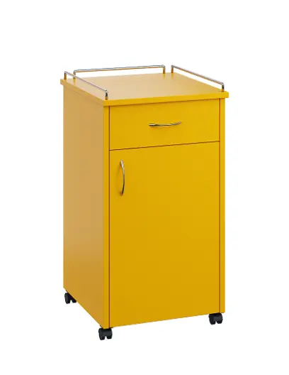 NSL - 14 KO stolek noční k lůžku, pravostranný, lamino - žlutá odio