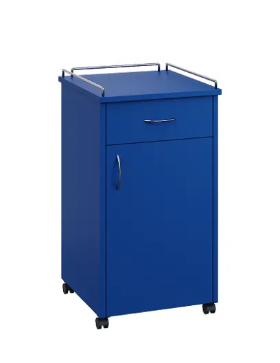 NSL - 14 KO stolek noční k lůžku, pravostranný, lamino - královská modř