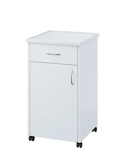 NSL - 14 PV stolek noční k lůžku, levostranný lamino - bílá