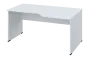 EZL 18 - 166 stůl kancelářský, rohový, pravý, dřevěná podnož, deska 18 mm, široký 1600 mm, bílá