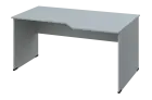 EZL 18 - 166 stůl kancelářský, rohový, pravý, dřevěná podnož, deska 18 mm, široký 1600 mm, šedá