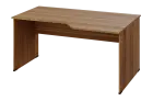 EZL 18 - 166 stůl kancelářský, rohový, pravý, dřevěná podnož, deska 18 mm, široký 1600 mm, ořech svě