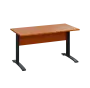 LK 27 - 14 stůl kancelářský, kovová podnož černá, deska 25 mm, široký 1400 mm, třešeň šumavská