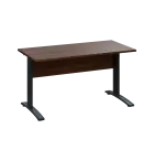 LK 27 - 14 stůl kancelářský, kovová podnož černá, deska 25 mm, široký 1400 mm, ořech královský