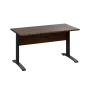 LK 27 - 14 stůl kancelářský, kovová podnož černá, deska 25 mm, široký 1400 mm, ořech královský