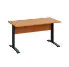 LK 27 - 14 stůl kancelářský, kovová podnož černá, deska 25 mm, široký 1400 mm, buk Royal
