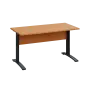 LK 27 - 14 stůl kancelářský, kovová podnož černá, deska 25 mm, široký 1400 mm, buk Royal