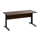 LK 27 - 16 stůl kancelářský, kovová podnož černá, deska 25 mm, široký 1600 mm, ořech královský