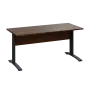 LK 27 - 16 stůl kancelářský, kovová podnož černá, deska 25 mm, široký 1600 mm, ořech královský