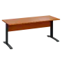 LK 27 - 18 stůl kancelářský, kovová podnož černá, deska 25 mm, široký 1800 mm, třešeň šumavská