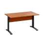 LK 28 - 14 stůl kancelářský, kovová podnož černá, deska 25 mm, široký 1400 mm, třešeň šumavská