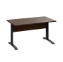 LK 28 - 14 stůl kancelářský, kovová podnož černá, deska 25 mm, široký 1400 mm, ořech královský