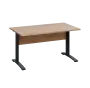LK 28 - 14 stůl kancelářský, kovová podnož černá, deska 25 mm, široký 1400 mm, dub bardolino