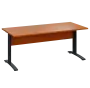 LK 28 - 18 stůl kancelářský, kovová podnož černá, deska 25 mm, široký 1800 mm, třešeň šumavská