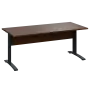 LK 28 - 18 stůl kancelářský, kovová podnož černá, deska 25 mm, široký 1800 mm, ořech královský