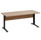 LK 28 - 18 stůl kancelářský, kovová podnož černá, deska 25 mm, široký 1800 mm, dub bardolino