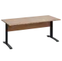 LK 28 - 18 stůl kancelářský, kovová podnož černá, deska 25 mm, široký 1800 mm, dub bardolino