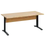 LK 28 - 18 stůl kancelářský, kovová podnož černá, deska 25 mm, široký 1800 mm, javor horský