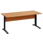 LK 28 - 18 stůl kancelářský, kovová podnož černá, deska 25 mm, široký 1800 mm, buk Royal