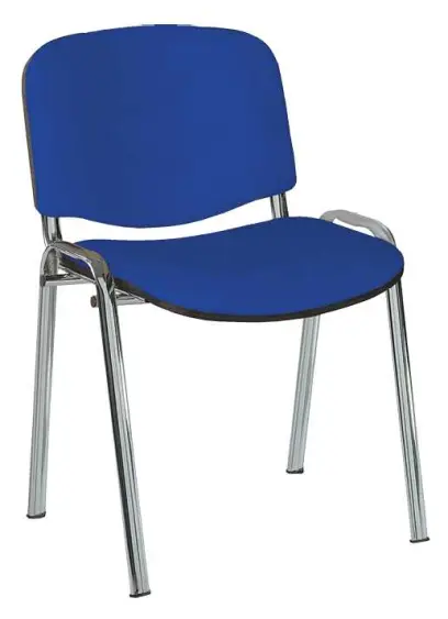 ALTAMIRA židle konferenční, kostra chrom, látka SUE 7 modrá