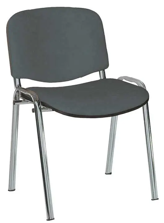 ALTAMIRA židle konferenční, kostra chrom, látka SUE 24 tmavě šedá