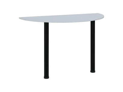 TJC - 120 přístavba jednací, kovová podnož černá, síla desky 18 mm, široká 1200 mm, bílá