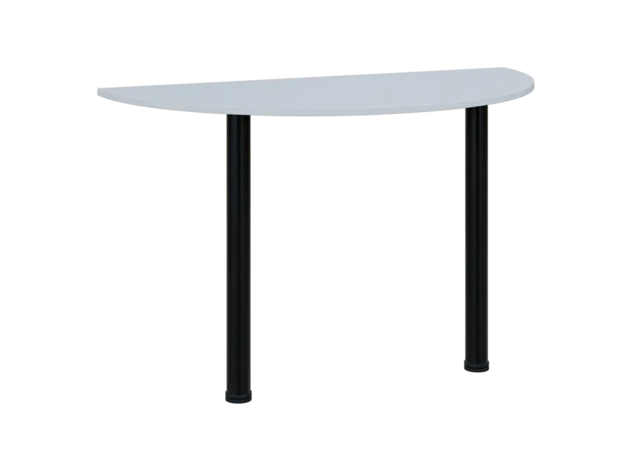 TJC - 120 přístavba jednací, kovová podnož černá, síla desky 18 mm, široká 1200 mm, bílá