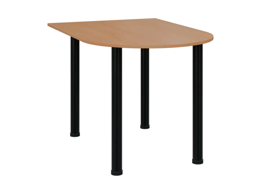 TJ 8 - 12 přístavba jednací, kovová podnož černá, síla desky 18 mm, široká 1200 mm, buk royal