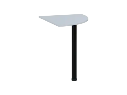 TS 6 - 8 deska spojovací, kovová podnož černá, síla desky 18 mm, široká 800 mm, bílá