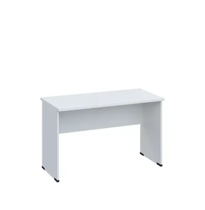 LP 26 - 12 stůl kancelářský, dřevěná podnož, deska 25 mm, široký 1200 mm, bílá