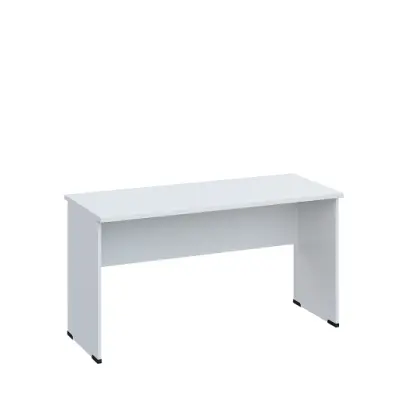 LP 26 - 14 stůl kancelářský, dřevěná podnož, deska 25 mm, široký 1400 mm, bílá