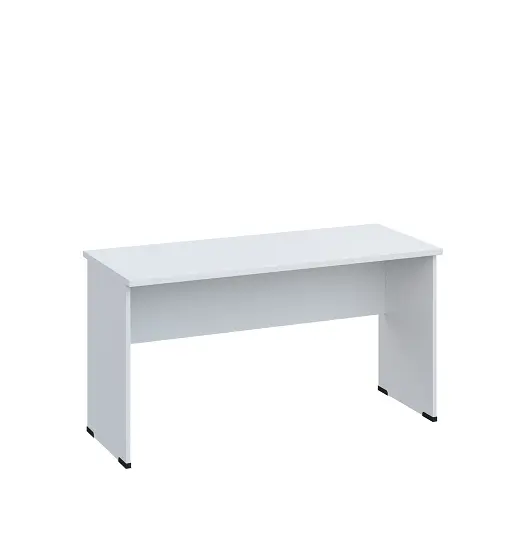 LP 26 - 14 stůl kancelářský, dřevěná podnož, deska 25 mm, široký 1400 mm, bílá