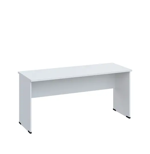 LP 26 - 16 stůl kancelářský, dřevěná podnož, deska 25 mm, široký 1600 mm, bílá