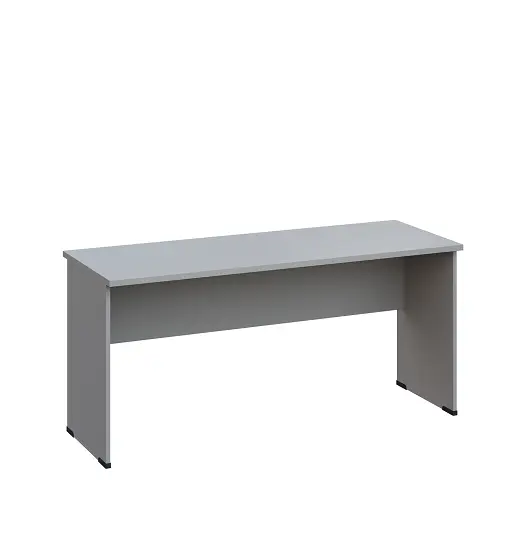 LP 26 - 16 stůl kancelářský, dřevěná podnož, deska 25 mm, široký 1600 mm, šedá