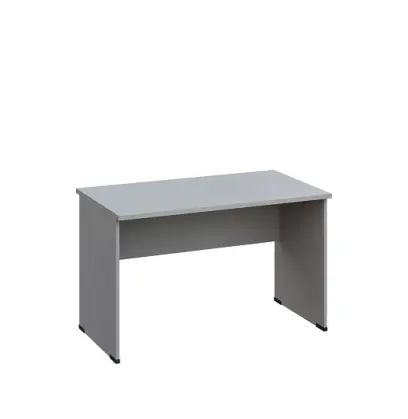 LP 27 - 12 stůl kancelářský, dřevěná podnož, deska 25 mm, široký 1200 mm, šedá