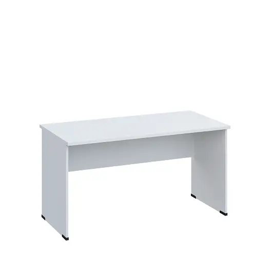 LP 27 - 14 stůl kancelářský, dřevěná podnož, deska 25 mm, široký 1400 mm, bílá