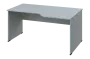 EZL 28 - 166 stůl kancelářský, rohový, pravý, dřevěná podnož, deska 25 mm, široký 1600 mm, šedá