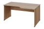 EZL 28 - 166 stůl kancelářský, rohový, pravý, dřevěná podnož, deska 25 mm, široký 1600 mm, dub bardolino