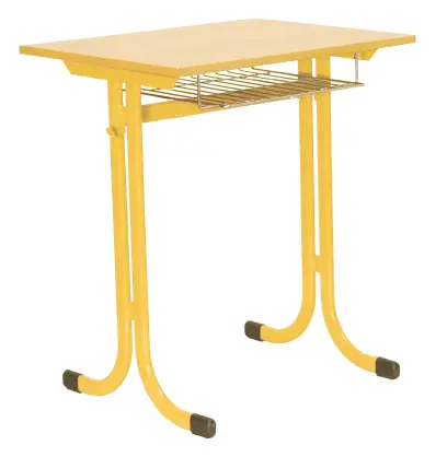 KRISTIÁN 1, lavice 1-místná, pevná, velikost 6, koš RAL 1028 - žlutá