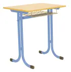 KRISTIÁN 1, lavice 1-místná, pevná, velikost 7, koš RAL 5015 - modrá