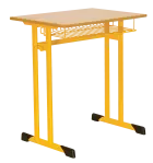 ŠTĚPÁN 1, lavice 1-místná pevná, velikost 2, koš RAL 1028 - žlutá