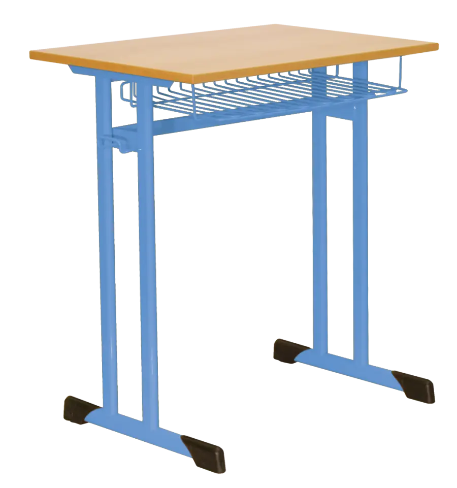 ŠTĚPÁN 1, lavice 1-místná pevná, velikost 2, koš RAL 5015 - modrá