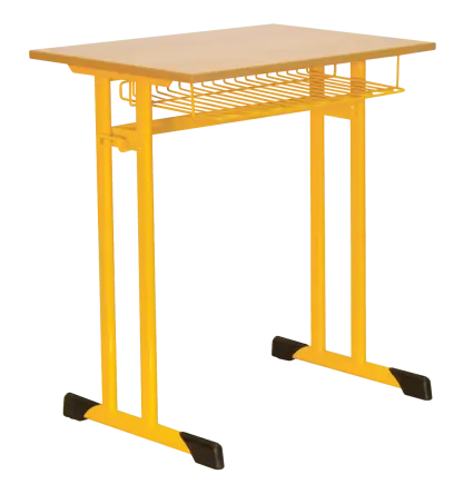 ŠTĚPÁN 1, lavice 1-místná pevná, velikost 4, koš RAL 1028 - žlutá