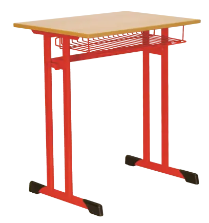 ŠTĚPÁN 1, lavice 1-místná pevná, velikost 4, koš RAL 3002 - červená