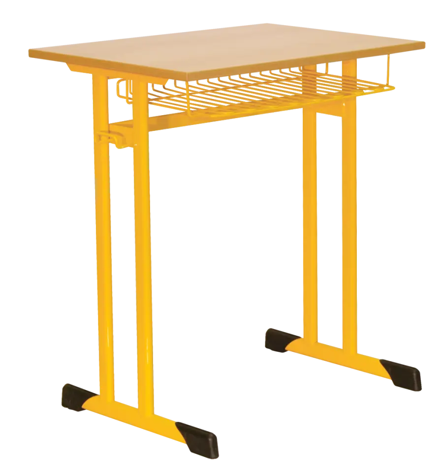 ŠTĚPÁN 1, lavice 1-místná pevná, velikost 5, koš RAL 1028 - žlutá