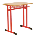 ŠTĚPÁN 1, lavice 1-místná pevná, velikost 5, koš RAL 3002 - červená