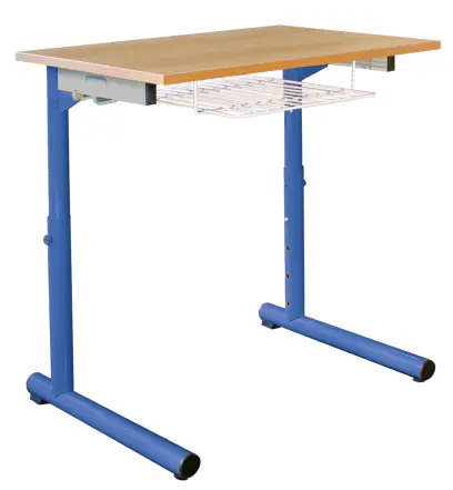 ARNOŠT 1  lavice 1-místná stavitelná, velikost 2 - 6, koš RAL 5015 - modrá