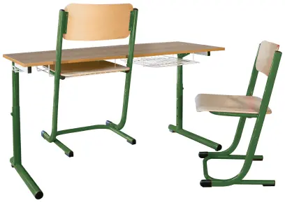 ARNOŠT 2  lavice 2-místná stavitelná, velikost 2 - 6, koš RAL 6029 - zelená